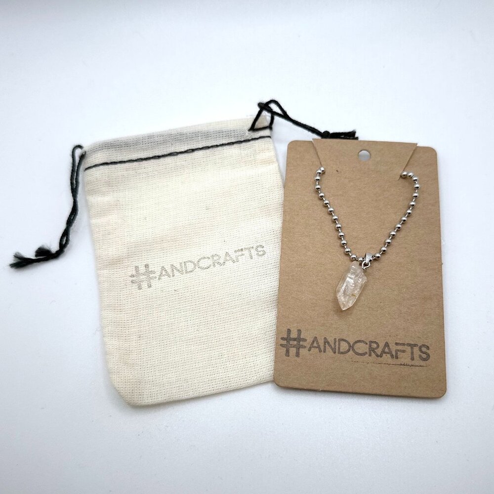 Minimalist Clear Quartz Point Pendant Necklace